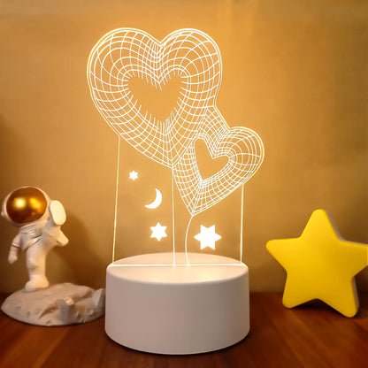 3D LED Lamp Creative 3D LED Night Lights Novelty Illusion Night Lamp 3D Illusion Table Lamp for Home Decorative Light