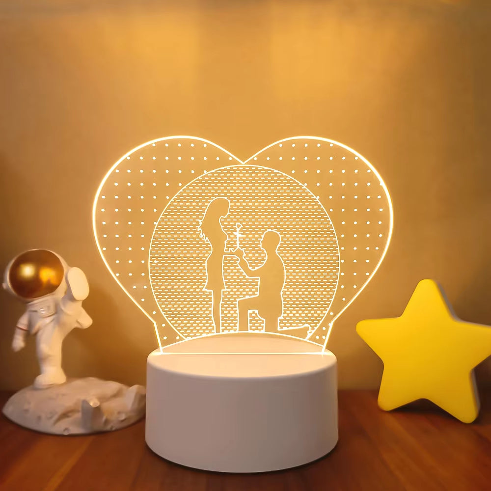 3D LED Lamp Creative 3D LED Night Lights Novelty Illusion Night Lamp 3D Illusion Table Lamp for Home Decorative Light