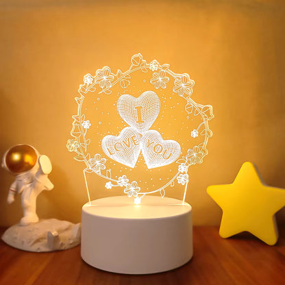 3D LED Lamp Creative 3D LED Night Lights Novelty Illusion Night Lamp 3D Illusion Table Lamp for Home Decorative Light